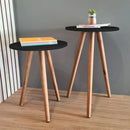 Kit com 2 Mesas Laterais Redondas - Canto de Sofá