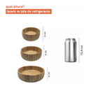 Bowl Canelado de Bambu Oikos - Kit com 3 pçs - Tigela, Saladeira, pote bambu