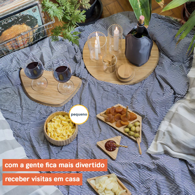 Bowl Canelado de Bambu Oikos - Kit com 3 pçs - Tigela, Saladeira, pote bambu