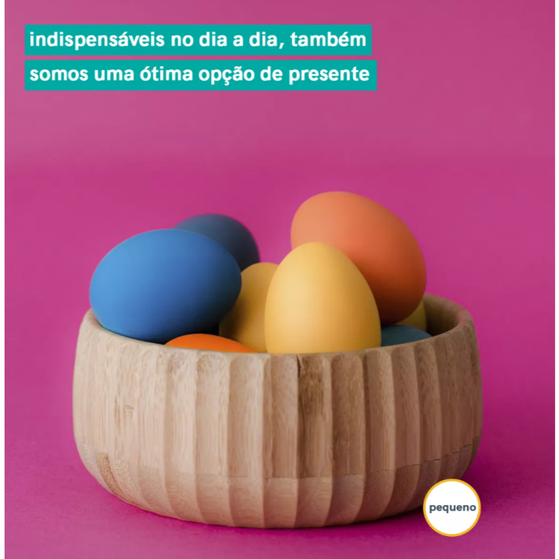 Bowl Canelado de Bambu Oikos - Kit com 3 pçs - Tigela, Saladeira, pote bambu