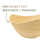 Saladeira Eco Bambu Moderna 3.5L Centro Mesa Fruteira Temperar Saladas em Casa Tigela