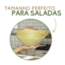 Saladeira Eco Bambu Moderna 3.5L Centro Mesa Fruteira Temperar Saladas em Casa Tigela