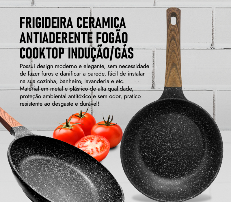 Frigideira Ceramica Antiaderente Fogão Cooktop Indução E Gás Star House