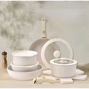 Jogo de Panelas Antiaderente com 18 Peças incluido 2 Cabos Removível