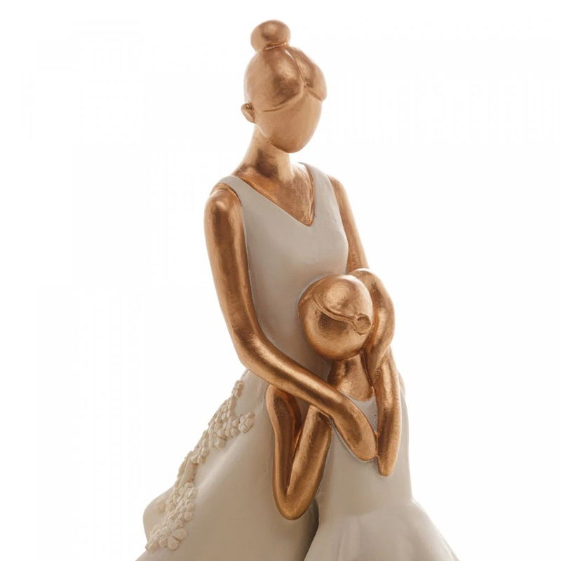 ESCULTURA RESINA FAMILIA BRANCO 10x7x20cm - WOLFF