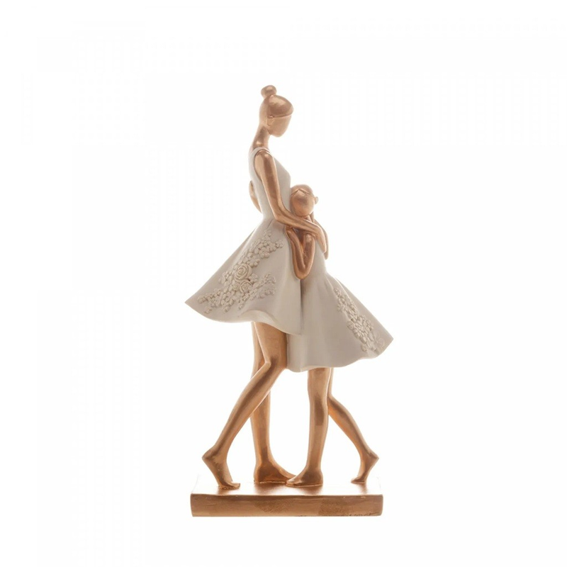 ESCULTURA RESINA FAMILIA BRANCO 10x7x20cm - WOLFF